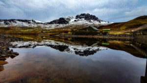 Old Man of Storr reflecting in Storr Lochs