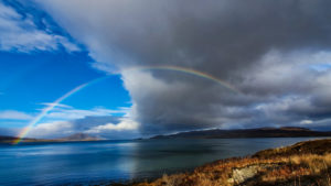 Rainbow over Skye and Raasay