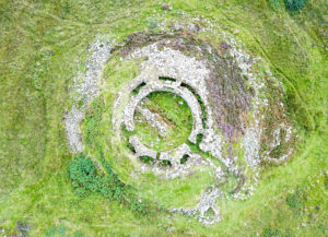 Aerial view of Dun Fiadhairt